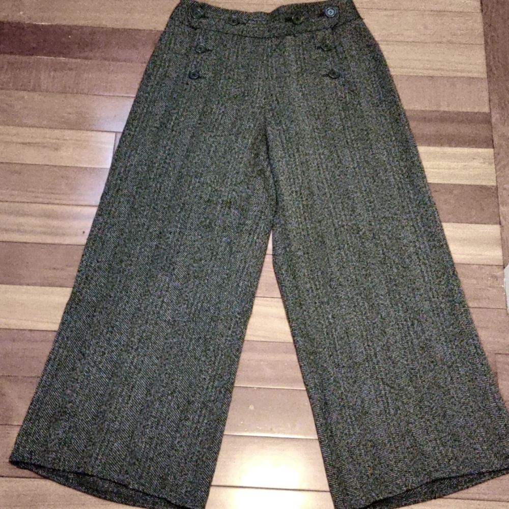 Stunning talbots wide leg gray sailor pants size 8/10